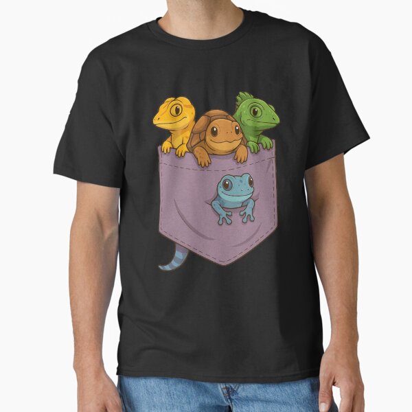 Cute Pocket Reptiles – Funny Lizard Gang Classic T-Shirt