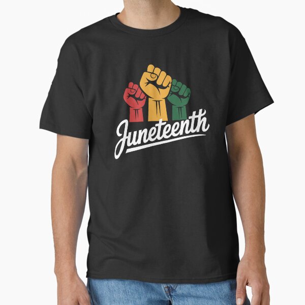 Juneteenth Pan-African Fist Shirt. Bold Black Freedom Pride Design. Classic T-Shirt