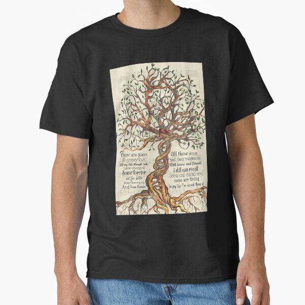 In My Life Lyrics - Tree And Cardinal Bird Gift Who Love "In My Life" Classic T-Shirt