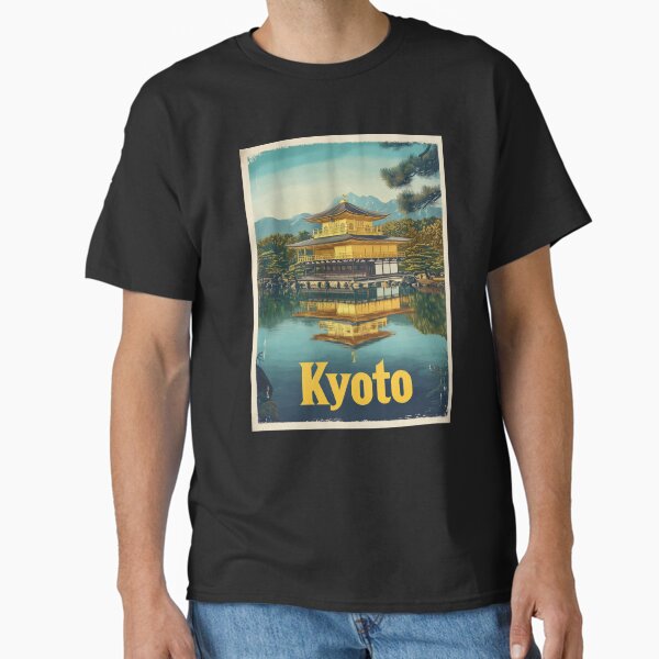 Experience the charm of Kyoto through its stunning Golden Pavilion, surrounded by lush greenery and mountains. This iconic structure Classic T-Shirt