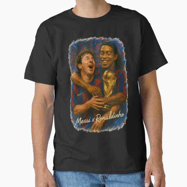 Messi and Ronaldinho FC Barcelona Legends â€“ World Cup Celebration Art Classic T-Shirt