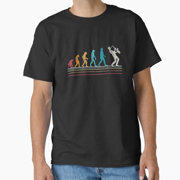 Saxophone Evolution Sax Retro Gift Classic T-Shirt