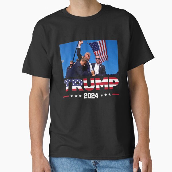 Donald Trump 2024 Survived Shot At Election Rally T-Shirt For Republicans, Gift For Trump Supporter Classic T-Shirt
