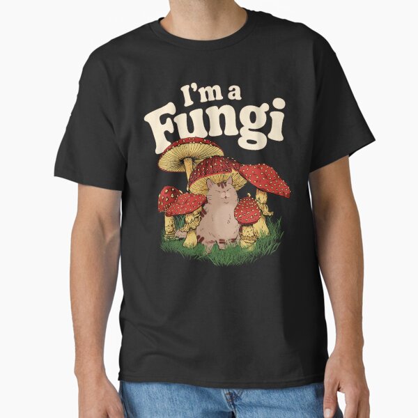 Funny Cat Fungi Mushroom Pun Art Classic T-Shirt