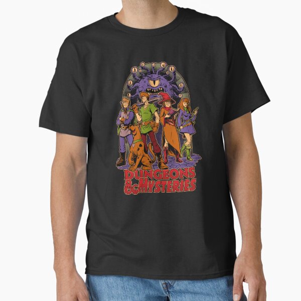 Dungeons and Mysteries - RPG Vintage Dog Cartoon Classic T-Shirt
