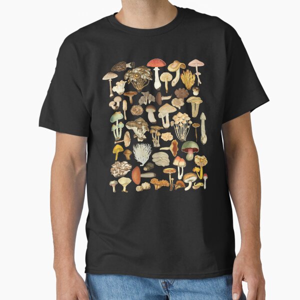 Mushroom Lover Botanical Fungi Plants Morel Psychedelic Mushroom Forager Mushroom Gift Classic T-Shirt