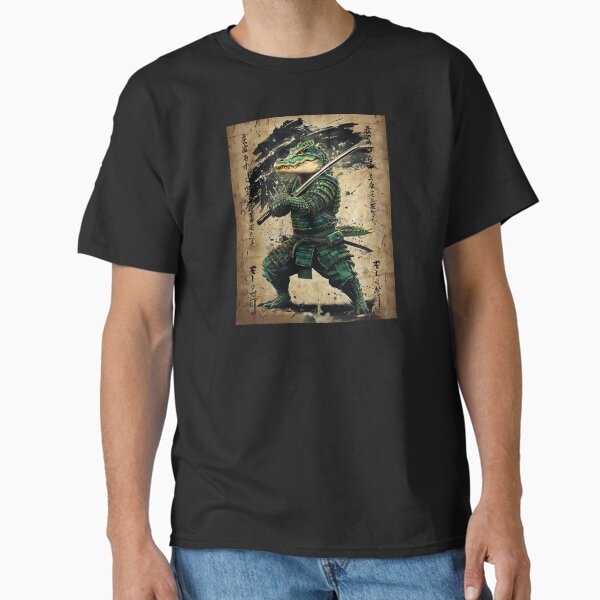 Crocodile Samurai Warrior - Japanese Ink Style Classic T-Shirt