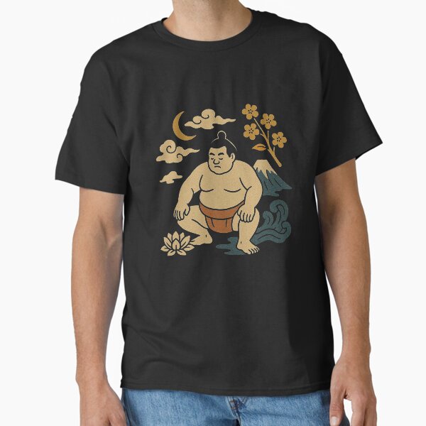 Vintage Japanese Meditative Sumo Art Classic T-Shirt