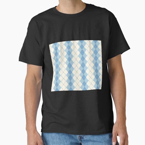 Blue Vertical Lining Rectangles Pattern Classic T-Shirt