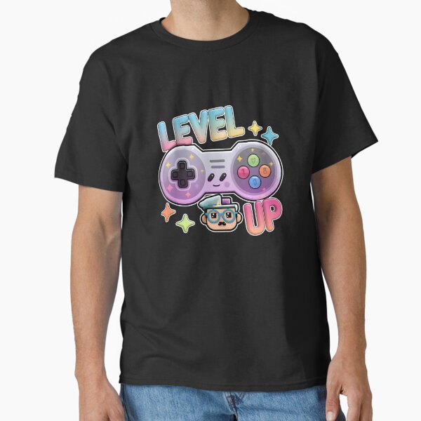 LEVEL UP Gaming Motivational Gamer Tee & Video Game Lovers Classic T-Shirt