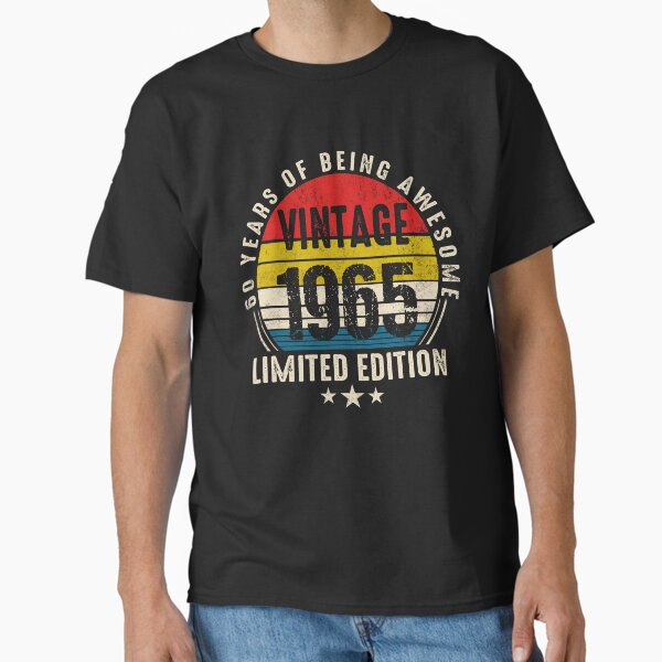 Vintage 1965, 60th Birthday Gift Distressed Design  Classic T-Shirt