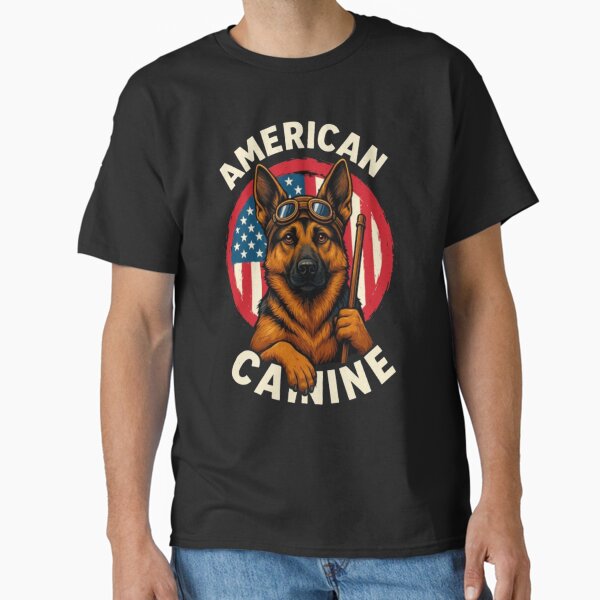 Patriotic German Shepherd American Canine Classic T-Shirt