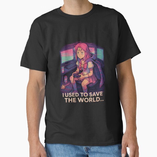 Used to save the world anime satire  Classic T-Shirt