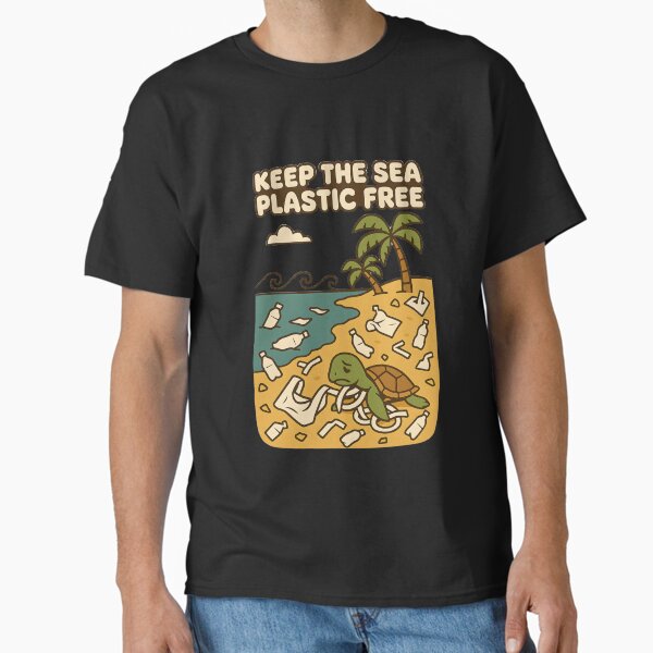 Keep the Sea Plastic-Free — Ocean Turtle Awareness Classic T-Shirt