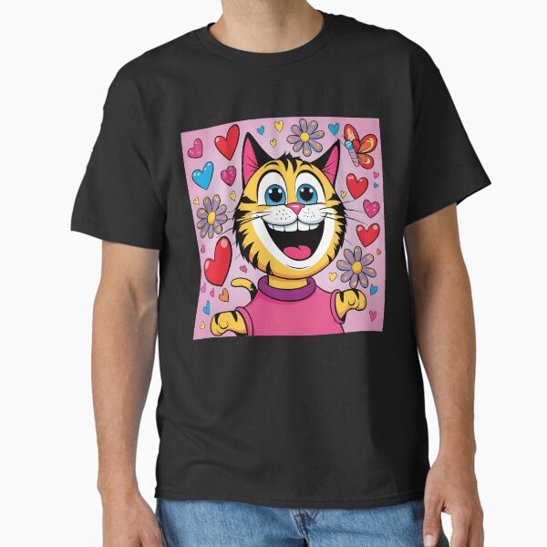 loving cat with many hearts Classic T-Shirt