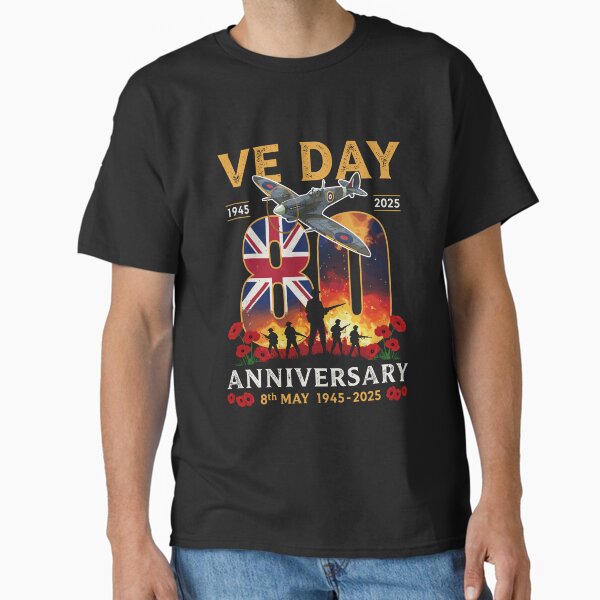 VE Day 2025 Flag 80th anniversary 2025 V-E Day 80th Classic T-Shirt