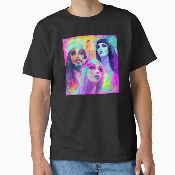 Psychedelic Jesus Christ | Laser Eyes & Cosmic Ocean | Vaporwave Spiritual Art Classic T-Shirt