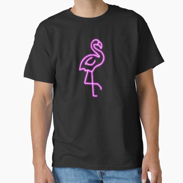 Neon Pink Flamingo  Classic T-Shirt
