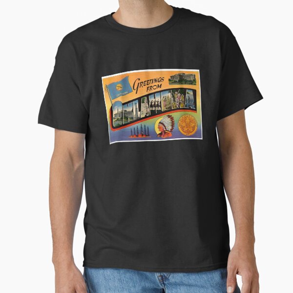Retro Oklahoma Travel Poster Design Classic T-Shirt