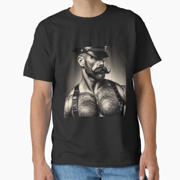 1970s Gay Pride Leather Daddy Macho Bear Berlin Leder Pride Graphic Design Classic T-Shirt