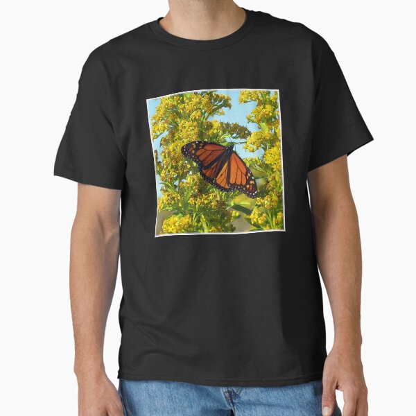 Monarch Butterfly Yellow Flowers Classic T-Shirt
