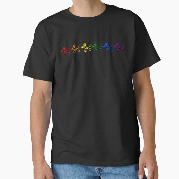 Rainbow Skeleton Balloon Dog | Pride Spooky Cute Art Classic T-Shirt
