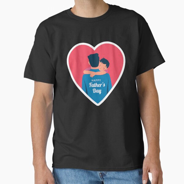Father's Day Heart Sticker | Cute Father and Child Embrace Design for Gifts, Cards, & Decor Classic T-Shirt