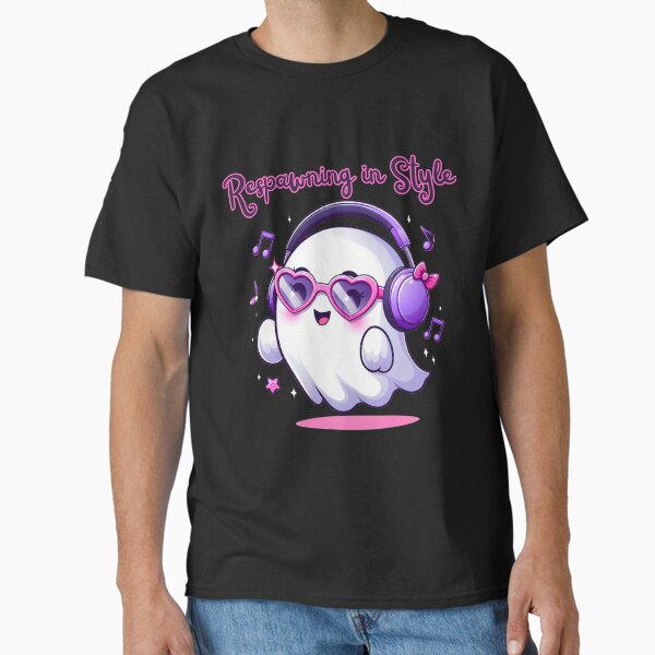 Respawning in Style – Glam Ghost with Shades Classic T-Shirt