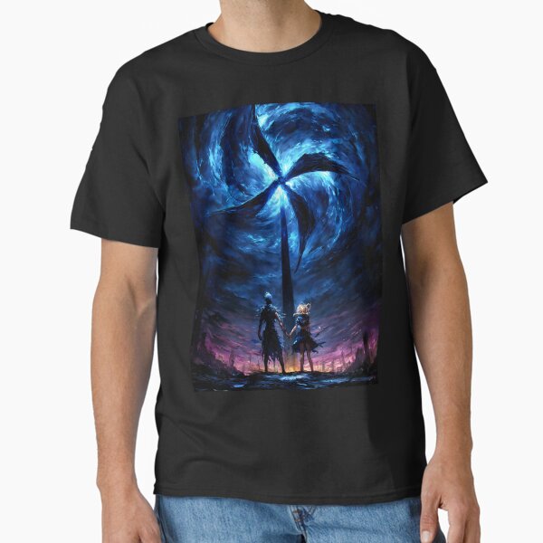 Apocalyptic Couple Under Swirling Sky Classic T-Shirt