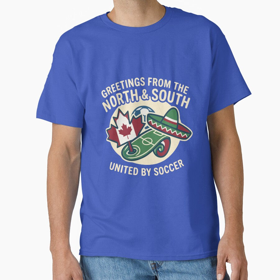 United By Soccer Greetings From North And South by Amir Faysal