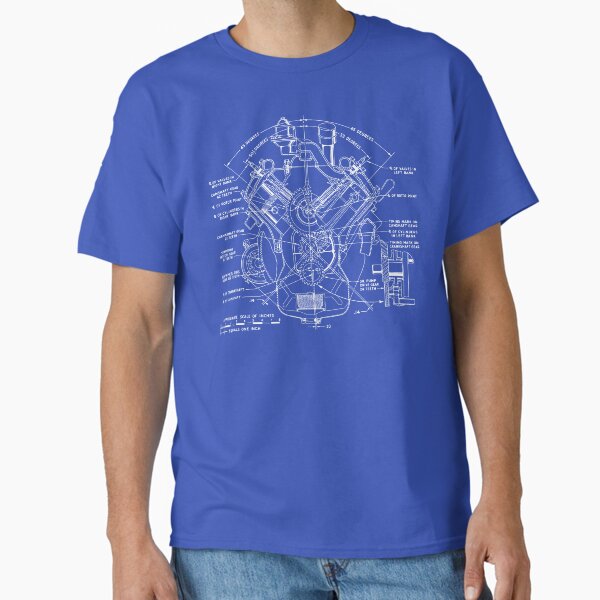Vintage V8 Drawing Classic T-Shirt