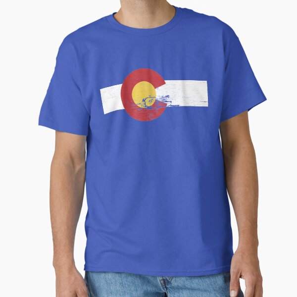 COLORADO STATE FLAG DISTRESSED T-shirt / Vintage Look Classic T-Shirt