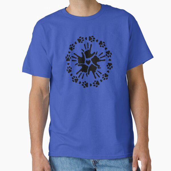 Peace, Love, Pets Circle - Black Classic T-Shirt
