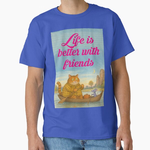 Cat and Mouse Go Boating Classic T-Shirt