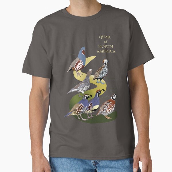 Quail of North America (with text) Classic T-Shirt