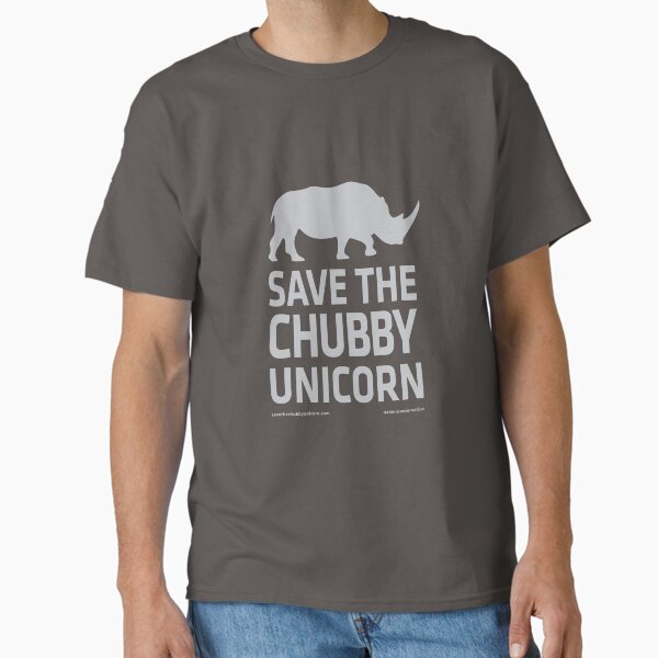 Save The Chubby Unicorn - Grey Classic T-Shirt