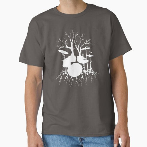 "Live the Beat to the Tempo of Creation" ~ drum tree art , version1 Classic T-Shirt