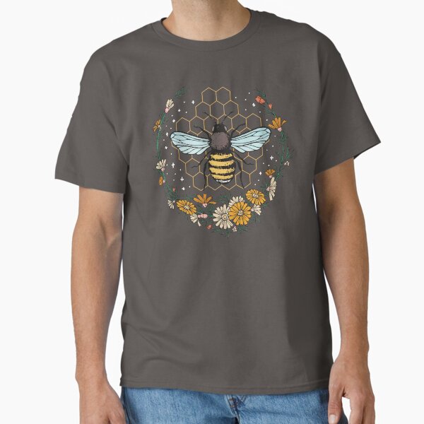 Floral Honeycomb Bee Lover Art Classic T-Shirt