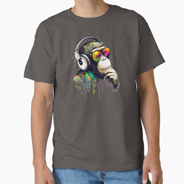 Pondering Dj Chimp color splash monkey Classic T-Shirt