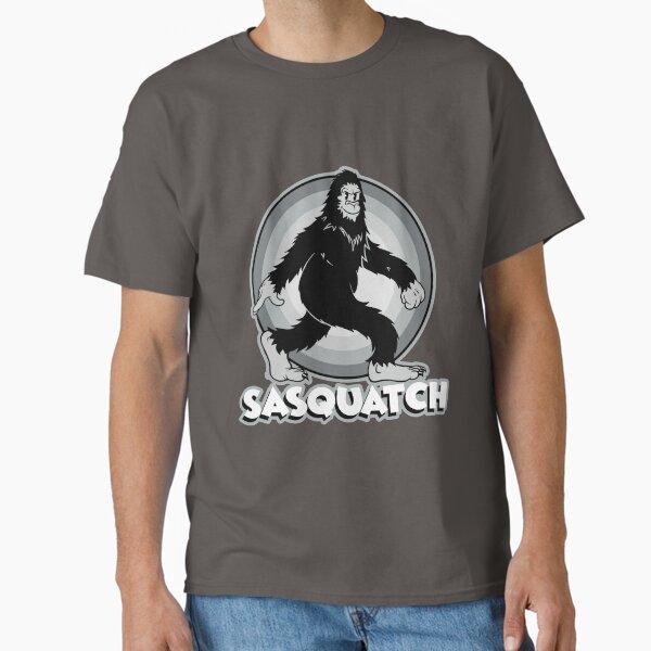 Sasquatch (with text) on Grey Classic T-Shirt