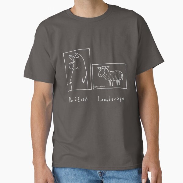 Porktrait - Pale print for dark t-shirts Classic T-Shirt