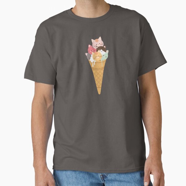 Meow Melt Cone – Colorful Kittens Stacked in a Sweet Treat Classic T-Shirt