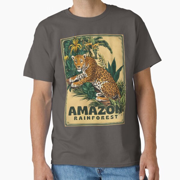 A Vintage Illustration of Amazon Rainforest - Brazil  Classic T-Shirt