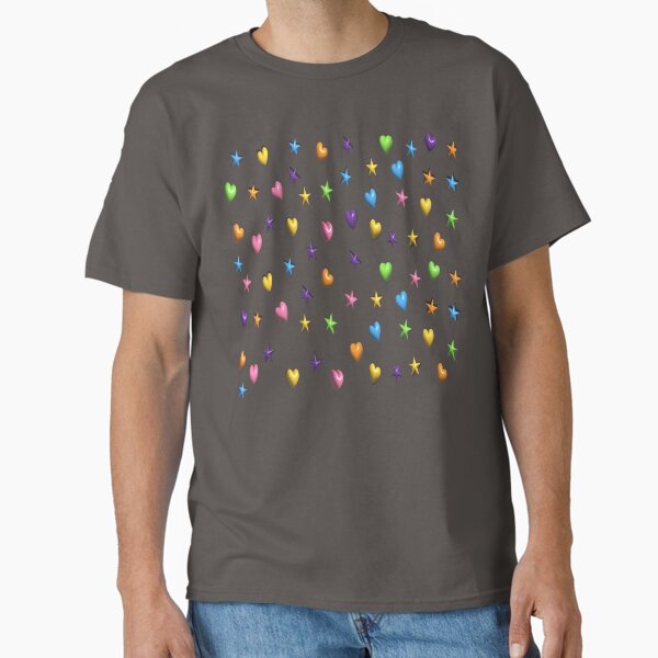Colorful Hearts & Stars Pattern - Pop Art Vibes Classic T-Shirt