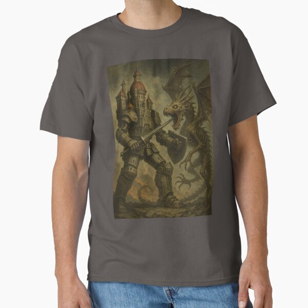 Mech-Castle Vs. Zombie Dragon Classic T-Shirt