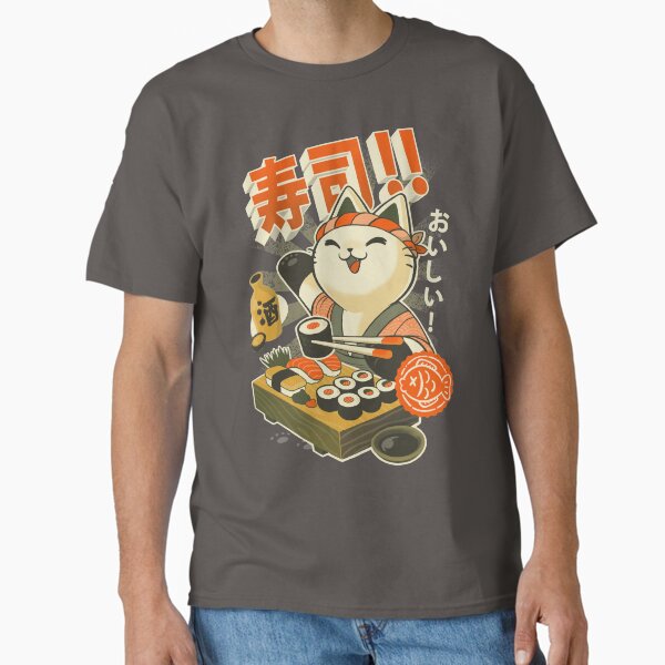 Sushi Chef Cat - Funny Restaurant Kitty - Japanese Food Classic T-Shirt