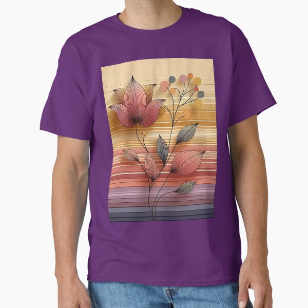 Rhythmic Bloom – A Minimal Nature Pulse Classic T-Shirt