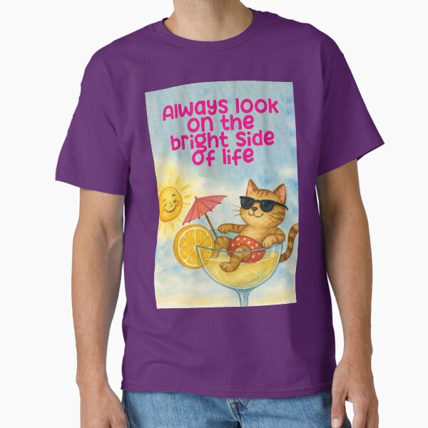 Cat chilling in cocktail glass Classic T-Shirt
