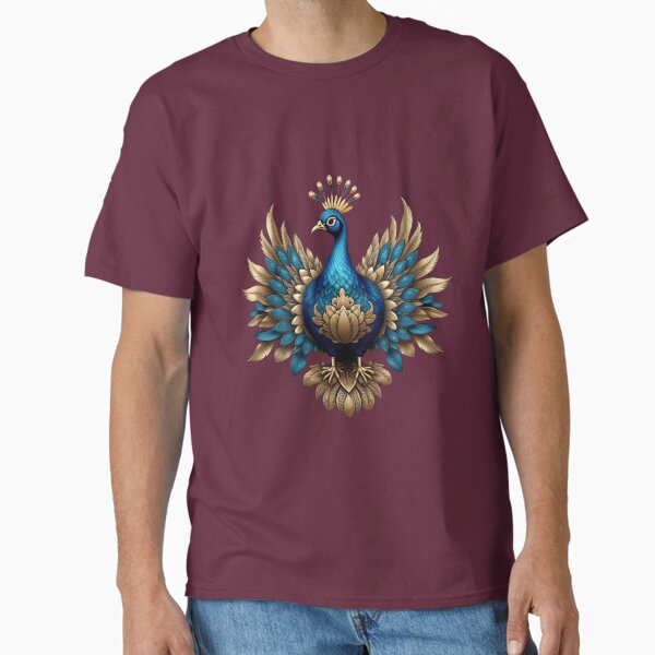 GOLDEN BLUE PEACOCK (#793C1D) Classic T-Shirt