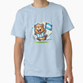 Cute Argentina Capybara Soccer Fan Sticker | Funny Football Supporter Animal Cartoon | Capybara Mascot Gift by gkhanco